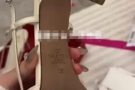 广东女子花1万多买的高跟鞋是穿过的？华伦天奴回应图片