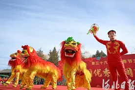 欢乐京津冀 一起过大年丨沧县舞狮亮相北京地坛庙会图片