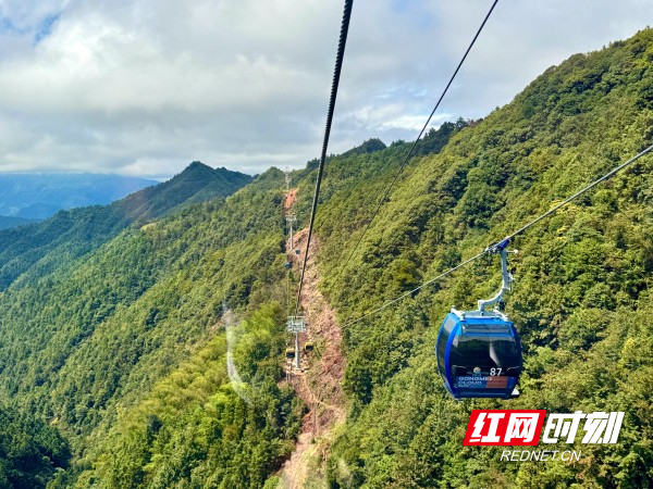 2小时➡️23分钟 “全球最长高山索道”雪峰山索道启动试运营