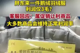 胖东来回应1件羽绒服利润仅3毛:促销让利，标进价已两三年图片