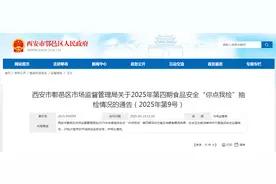 西安市鄠邑区市场监督管理局关于2025年第四期食品安全“你点我检”抽检情况的通告（2025年第9号）图片