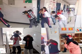 疏散演练在校园 生命安全记心间  ——灞桥区神鹿坊小学安全疏散演练纪实图片