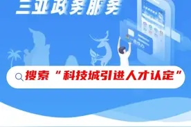 三亚崖州湾科技城首例“机器＋审批”人才认定办结图片