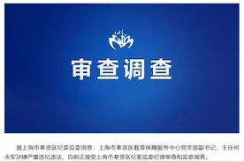 涉嫌严重违纪违法！上海市奉贤区教育保障服务中心党支部副书记、主任何永军被查图片
