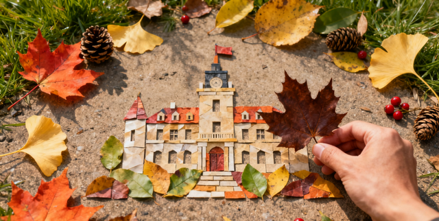 落叶正是橙黄橘绿时！在大街上捡到一整个“蓬莱”