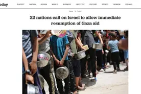 22国联合呼吁：要求以方立即允许全面恢复对加沙援助图片