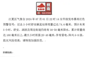 红色预警！预计未来3小时，江夏雨量将达100毫米以上图片