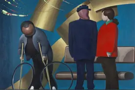 油画《卖拐》，怪异画法和成交天价正常吗？图片