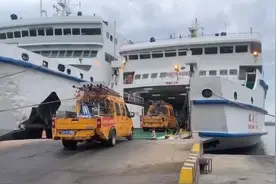 海峡股份紧急调配3艘客滚船运输救援应急车辆 支援海南灾后重建图片