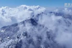 安徽九华山：雪霁初晴 美若画卷图片