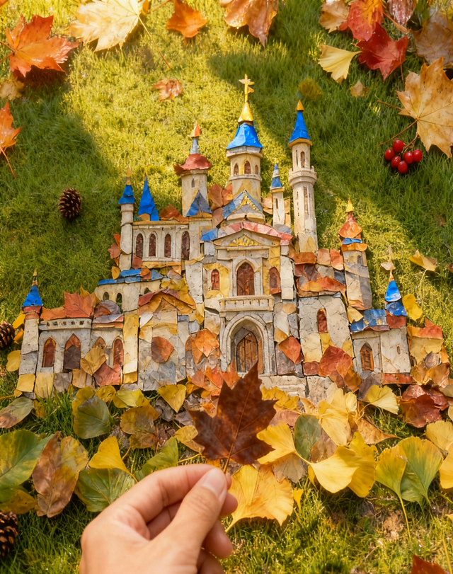 落叶正是橙黄橘绿时！在大街上捡到一整个“蓬莱”