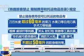@旅客们 乘火车出行这些物品不能带！图片