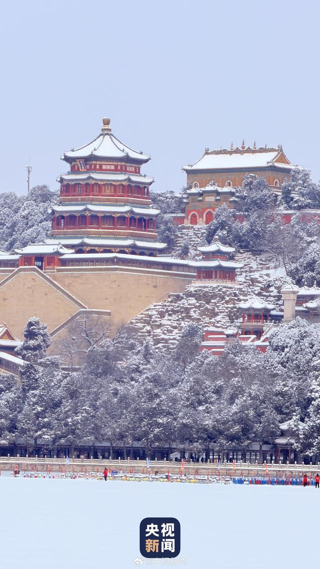 一场雪 颐和园美成了国画