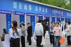 有岗位年薪可达50万元！两百余家企业“摆摊”引才，成都向全国青年递出橄榄枝图片