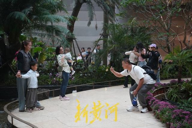 雨天难挡鹊山生态文化区游园情，游客尽享“鹊华烟雨”诗意