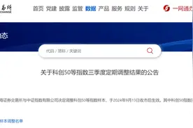 科创板重要指数样本调整！图片