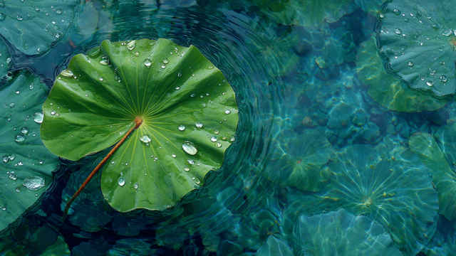 漂来的荷叶，是否暗喻了每一个的余生