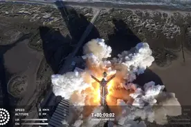 SpaceX星舰第七次试飞入轨失败，但再次完成“筷子夹火箭”回收图片