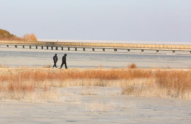 组图丨红崖山水库：冰湖灵动 生机盎然