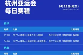 杭州亚运会今日赛程 | 乒乓球、现代五项开赛图片