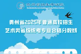 贵州省划定2025年普通高校招生艺术类省级统考专业合格分数线图片