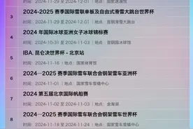 今年11月底至12月初，北京将迎来三大国际冰雪赛事图片