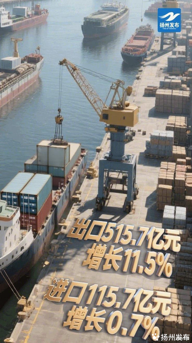 AI海报｜扬州上半年外贸进出口“成绩单”出炉