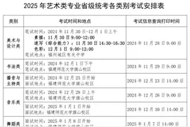 事关福建2025年高考！相关类别考试时间公布→图片
