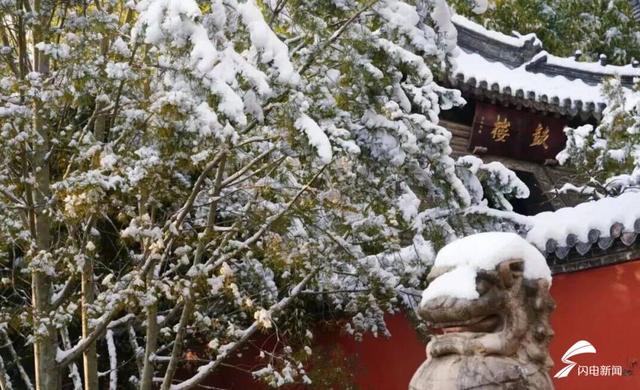 组图丨雪落泰山普照寺 古院美成冬日壁纸