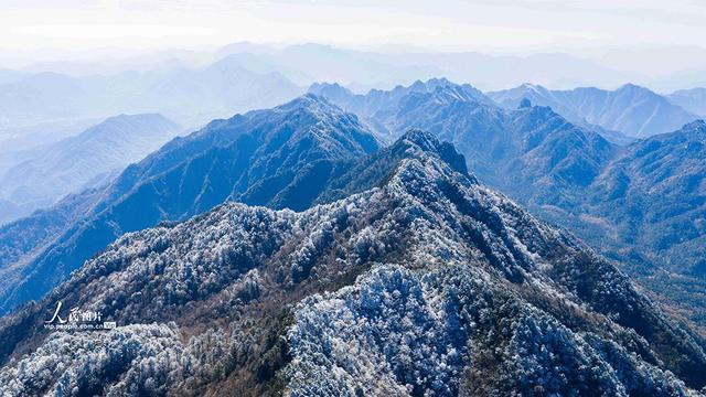 安徽池州：九华山天台景区银装素裹