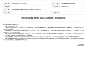 浙江证监局对申万宏源证券温州分公司采取责令改正措施图片
