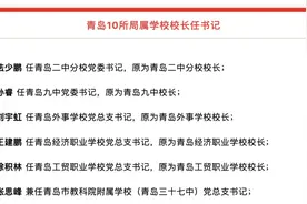 青岛多所学校书记、校长调整！涉及青岛1中、实验初中、37中等图片
