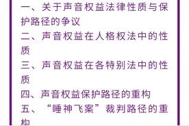 汪倪杰｜论声音权益的法律性质与保护路径图片