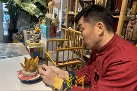 复刻微缩版“盛世莲花”，济南非遗传承人王令涛制作陶塑献礼澳门回归25周年图片