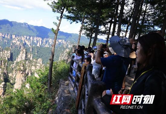 张家界国家森林公园天子山游人如潮 （组图）