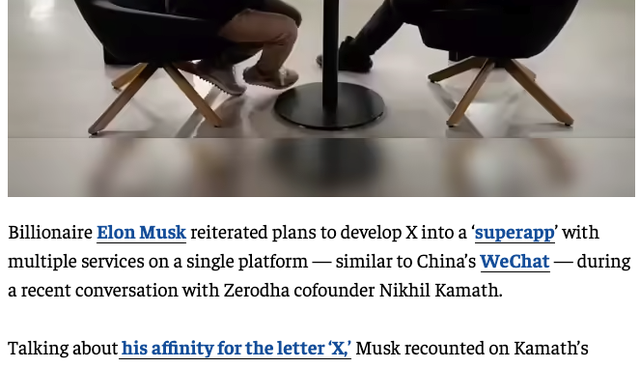 马斯克称想将X打造成微信升级版