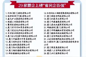 29家厦企上榜“省民企百强”图片