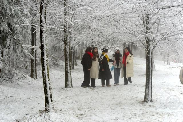 银装素裹南天湖 冰雪美景醉游人