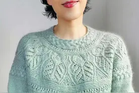 花芷，精致又复古的圆肩育克提花衣（附图解）图片