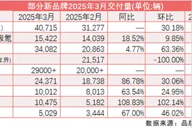 “新汽车”3月交付量集体大涨：极氪连续两月登顶 鸿蒙智行暂“缺席”图片