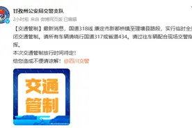 注意！雅康高速雅安往康定方向货车分流管控，国道318线新都桥至理塘段全封闭图片