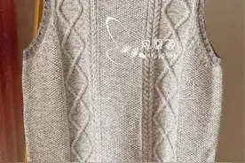 日系圆领男士背心，宽松实穿（附编织笔记）图片