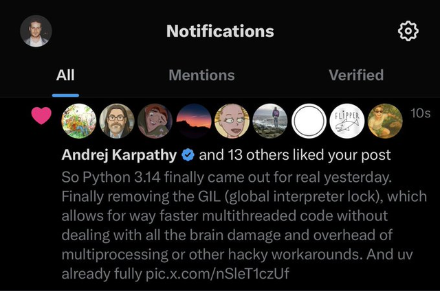 Python新版本去GIL刷屏，Karpathy 点赞敢死队，Python 之父：冷静，别神话并发