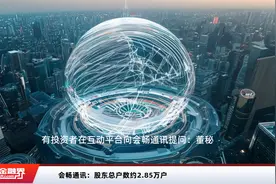 会畅通讯：股东总户数约2.85万户视频封面