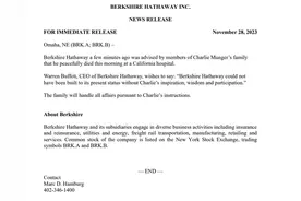 投资大师芒格去世，苹果、比亚迪等发文悼念！生前看多中国图片