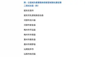 梅州平远、丰顺入选！广东新型城镇化建设第二批试点县（市）名单发布图片
