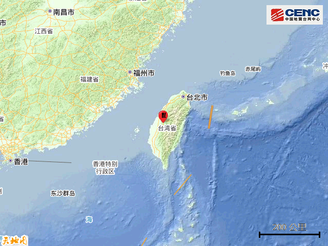 台湾南投县发生4.0级地震