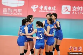 不到1小时，中国女排迎亚运会开门红图片
