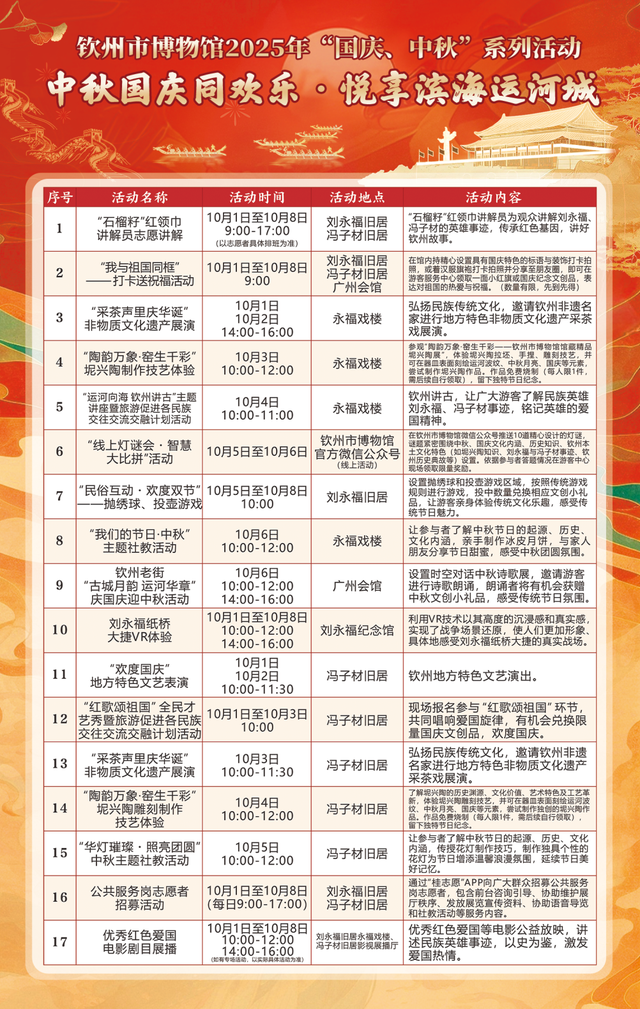 双节玩钦州，这篇超全文体旅活动攻略承包你的假期！