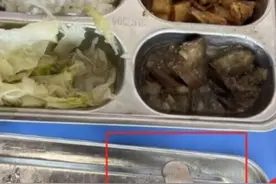 广州一小学“午托餐”吃出创可贴，配餐公司致歉：排查整改图片